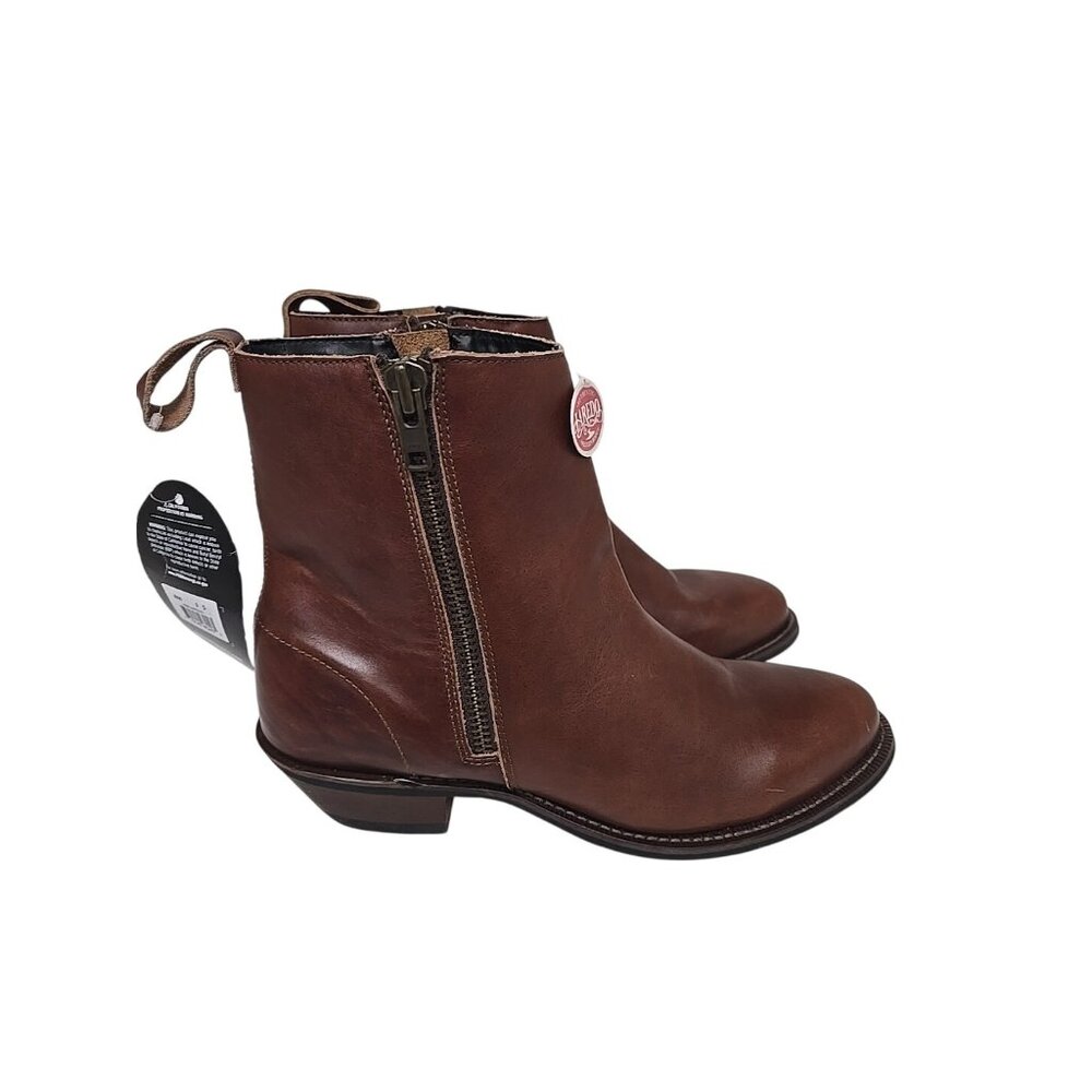 Laredo Men's 62094 Side Zip Leather Ankle Boot Brown Size 9D - Picture 2 of 7